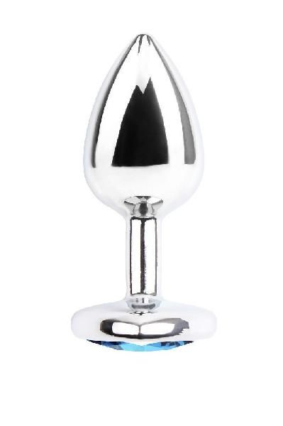 Серебристая анальная пробка со стразом Heart Gem Anal Plug - 7,1 см. от Chisa