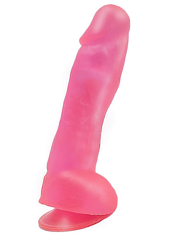 Большой розовый фаллоимитатор на присоске - 20,5 см. от LOVETOY (А-Полимер)