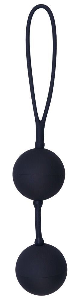 Черные вагинальные шарики с петлёй Black Velvets от Orion