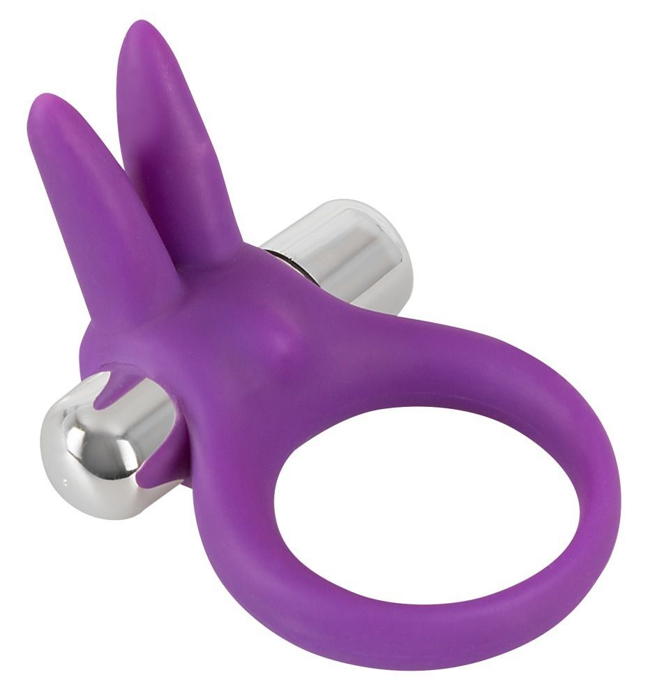Фиолетовое эрекционное кольцо с вибрацией Smile Rabbit от Orion