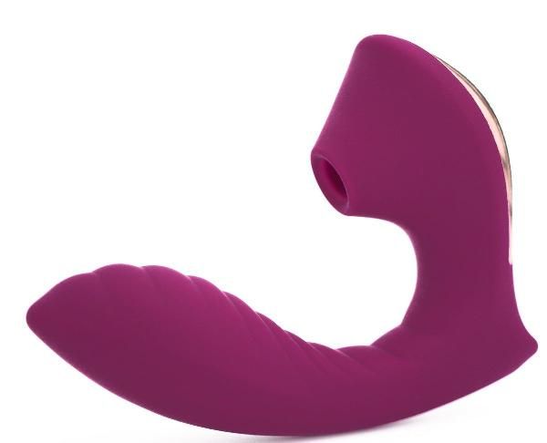 Фиолетовый вибромассажёр с вакуумной стимуляцией Vaginal   Suction Lover от Vandersex