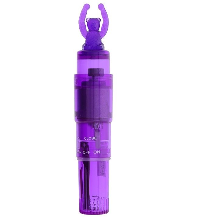 Фиолетовый клиторальный стимулятор-ракета с мишкой GOOD VIBES BEAR VIBRATOR от Dream Toys