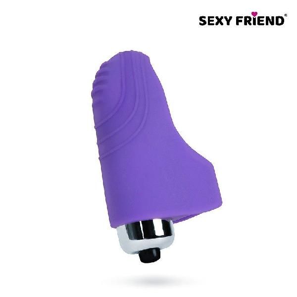 Фиолетовая вибронасадка на палец от Bior toys