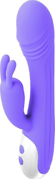 Фиолетовый вибратор-кролик Mrs. Melody - 20 см. от Bradex