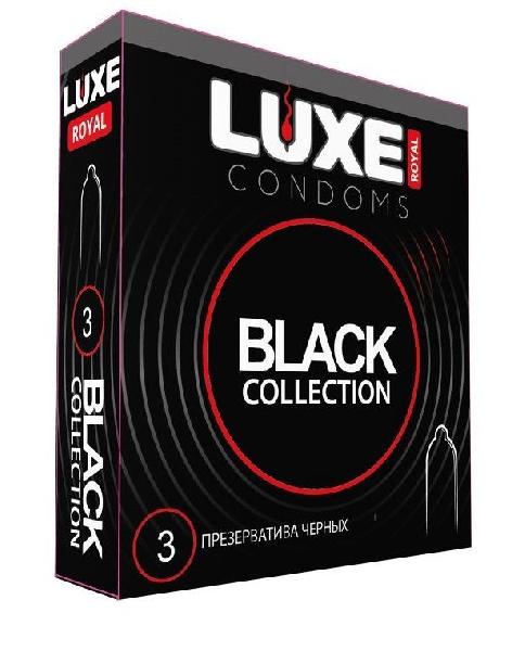 Черные презервативы LUXE Royal Black Collection - 3 шт. от Luxe