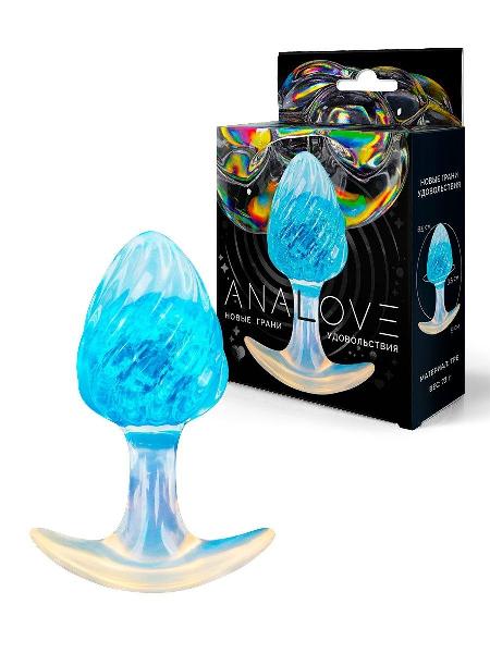 Голубоватая анальная пробка - 9 см. от AnaLove