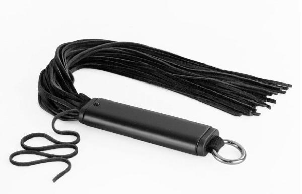Черная велюровая многохвостая плеть SOFT - 40 см. от Sitabella