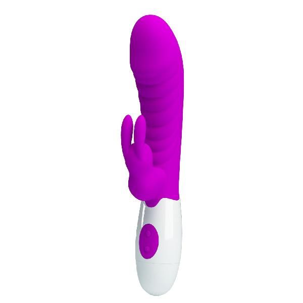 Лиловый вибратор-кролик Naughty Bunny - 19,8 см. от Baile