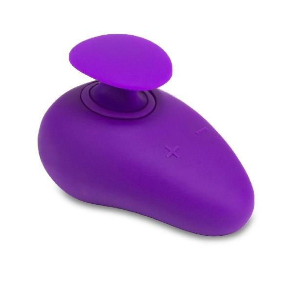 Фиолетовый клиторальный вибромассажер Palm Sense от Blush Novelties