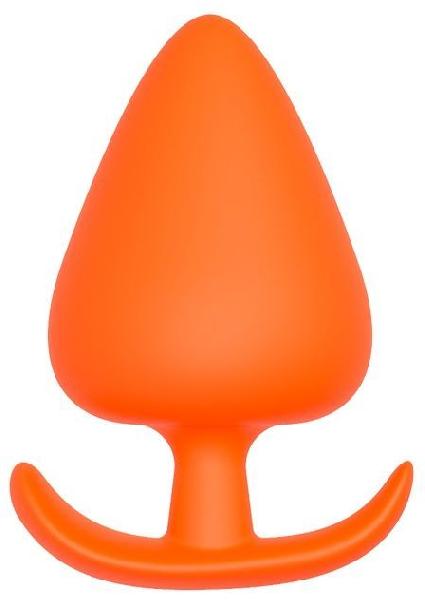 Оранжевая анальная пробка PLUG WITH T-HANDLE - 13,4 см. от Dream Toys