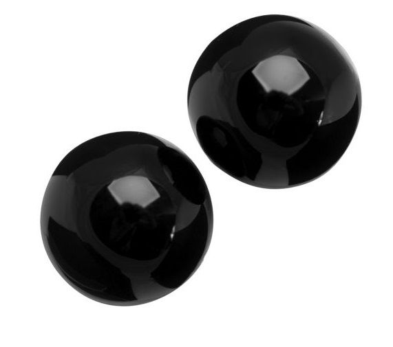 Чёрные вагинальные шарики из стекла Sexus Glass от Sexus Glass