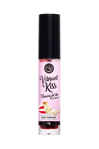 Бальзам для губ Lip Gloss Vibrant Kiss со вкусом попкорна - 6 гр. от Secret Play