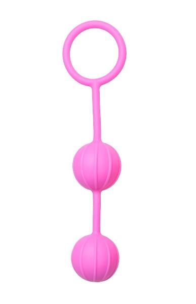 Розовые вагинальные шарики с ребрышками Roze Love Balls от EDC