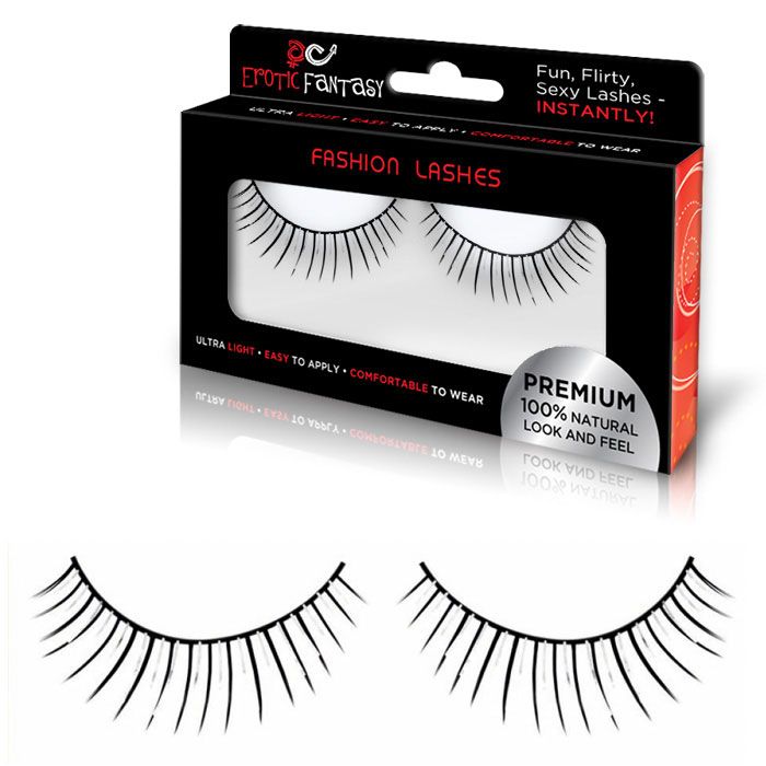 Черно-серебристые накладные ресницы Midnight Bliss от Erotic Fantasy