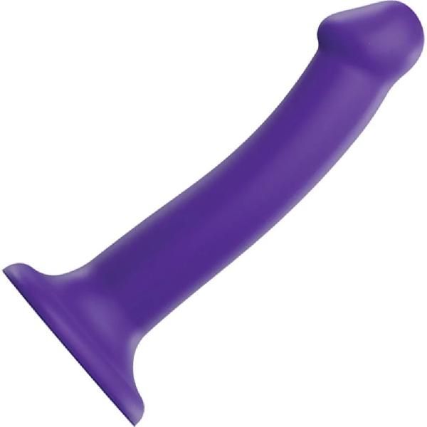 Фиолетовый фаллоимитатор-насадка Strap-On-Me Dildo Dual Density size M - 18 см. от Strap-on-me
