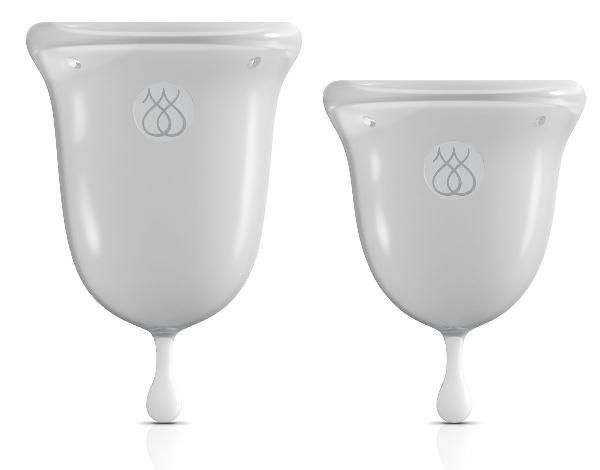 Набор из 2 прозрачных менструальных чаш Intimate Care Menstrual Cups от Pipedream