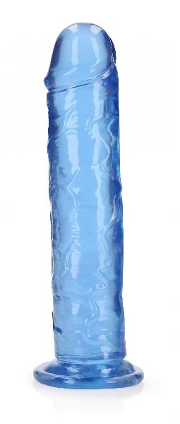 Синий фаллоимитатор Crystal Clear на присоске - 25 см. от Shots Media BV