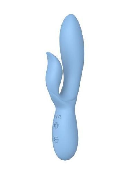 Голубой вибратор-кролик из силикона Isida - 21 см. от Le Frivole