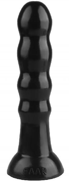 Черная анальная втулка с круглым кончиком - 23 см. от Сумерки богов