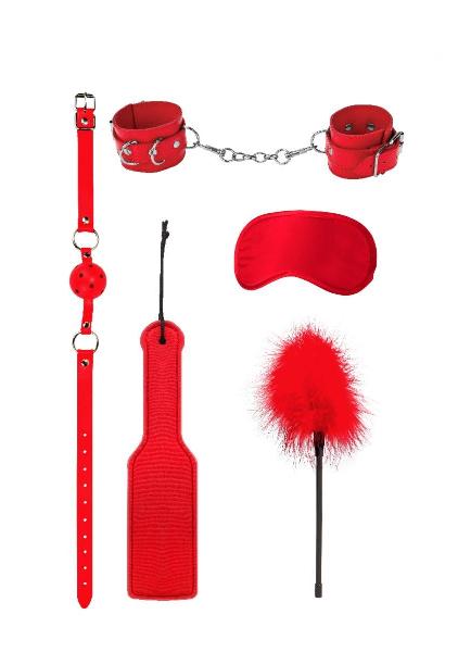 Красный игровой набор БДСМ Introductory Bondage Kit №4 от Shots Media BV