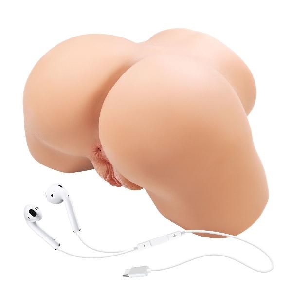 Телесный мастурбатор Olivia с 2 любовными отверстиями от Baile