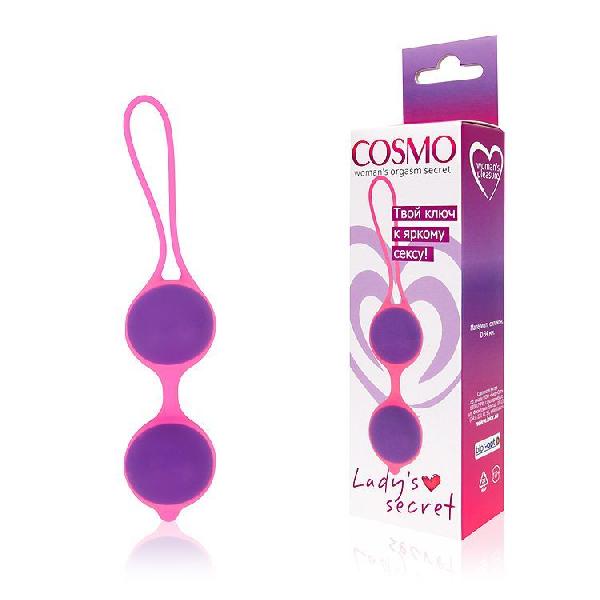 Фиолетово-розовые вагинальные шарики Cosmo от Bior toys