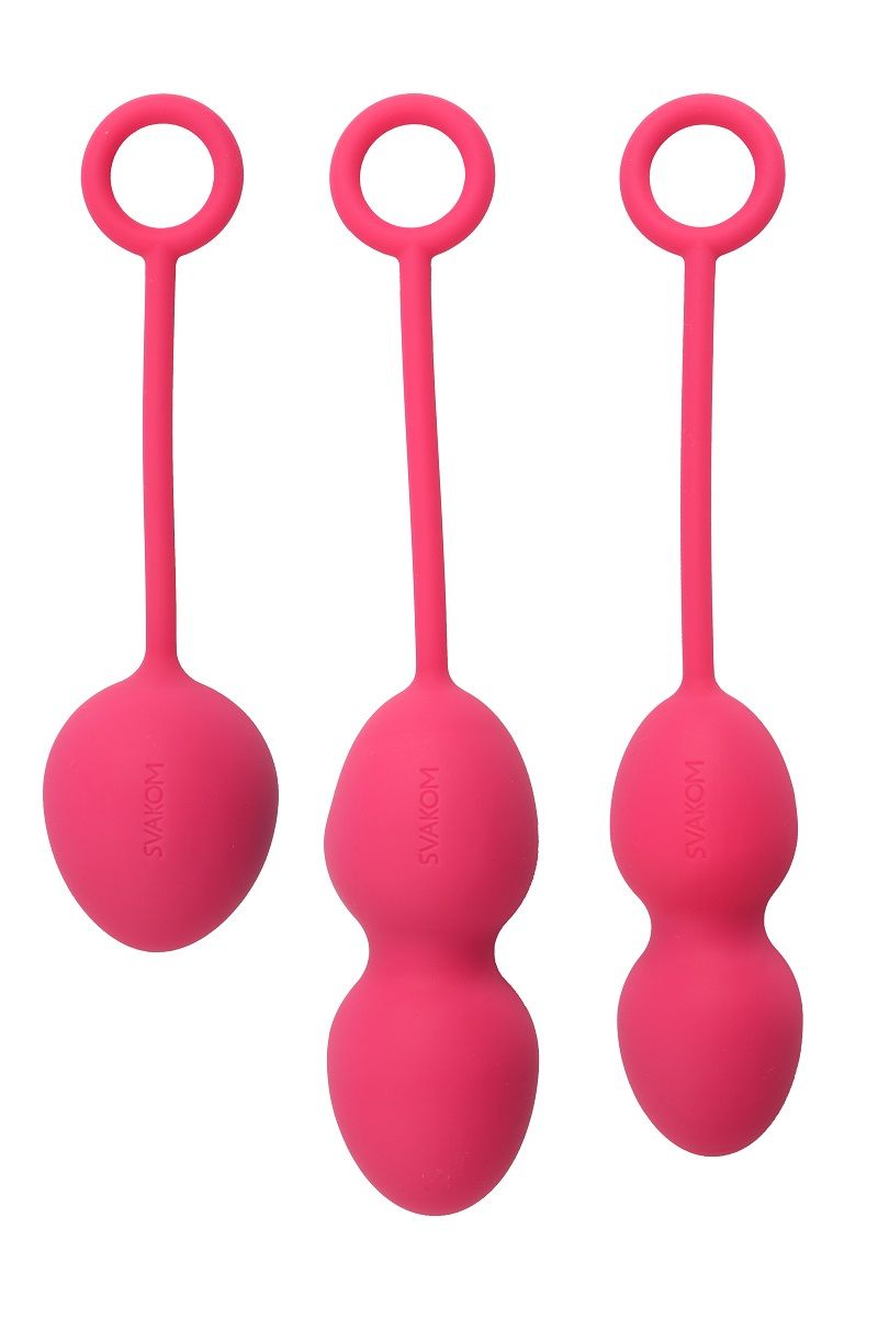 Набор розовых вагинальных шариков Nova Ball со смещенным центром тяжести от Svakom