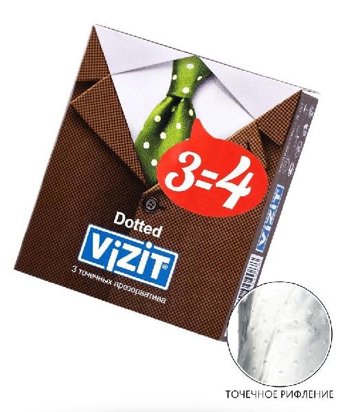 Презервативы с точечками VIZIT Dotted - 3 шт. от VIZIT