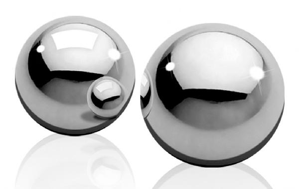Серебристые металлические вагинальные шарики Light Weight Ben-Wa-Balls от Shots Media BV