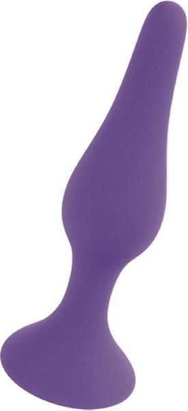 Фиолетовая анальная втулка Silcone Purple Plug Small - 10 см. от Boys of Toys