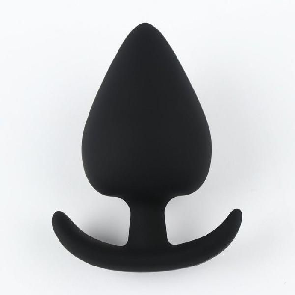 Черная силиконовая анальная пробка Soft-touch - 6,7 см. от Сима-Ленд