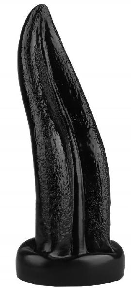 Черная изогнутая анальная втулка-язык - 21 см. от Сумерки богов