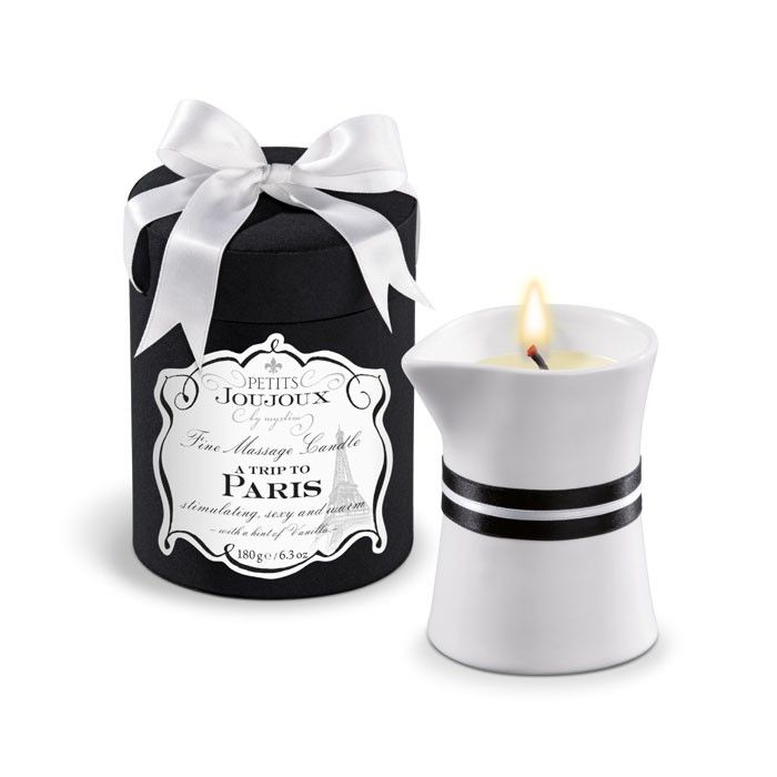 Массажное масло в виде большой свечи Petits Joujoux Paris с ароматом ванили и сандала от MyStim