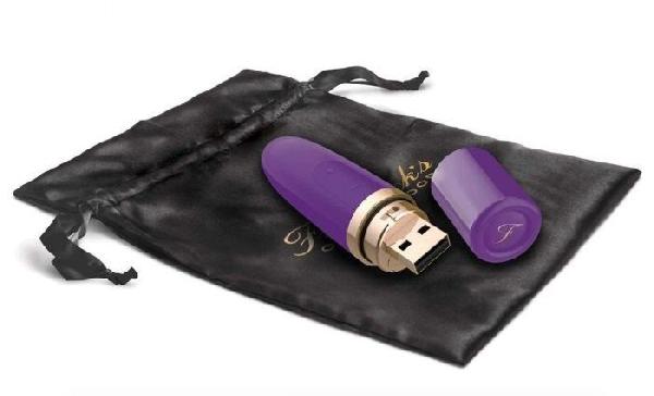 Фиолетовый перезаряжаемый вибростимулятор Lipstick Vibe от Fredericks Of Hollywood