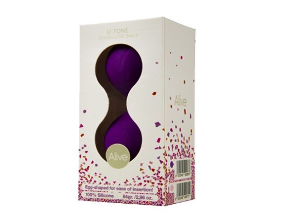 Фиолетовые вагинальные шарики U-tone  от Adrien Lastic