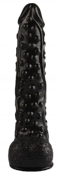Черный реалистичный фаллоимитатор на присоске - 26,5 см. от Сумерки богов