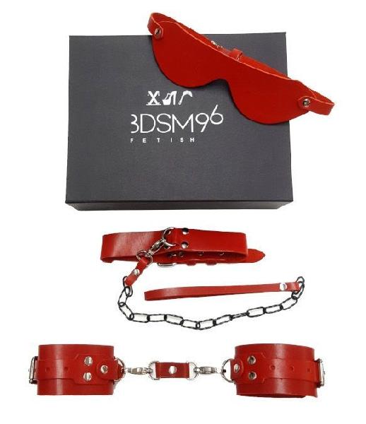 БДСМ-набор в красном цвете  Послушный муж  от BDSM96
