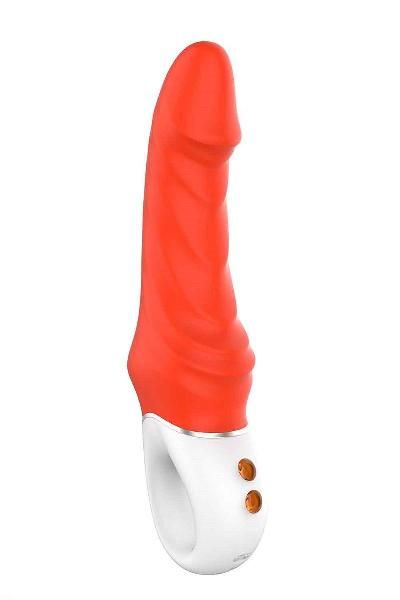 Оранжевый вибромассажер Real Pleasure - 23,1 см. от Dream Toys