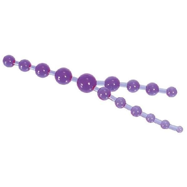 Цепочка фиолетовых анальных шариков от Seven Creations