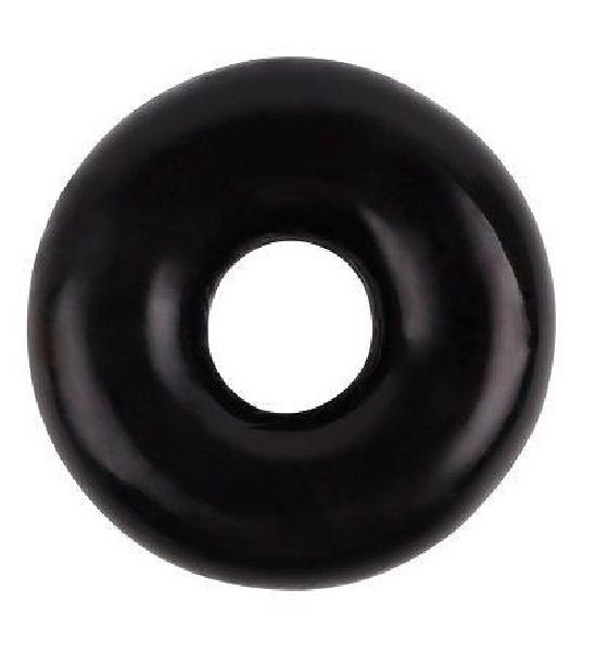 Черное эрекционное кольцо Fat O Cock Ring #1 от Chisa