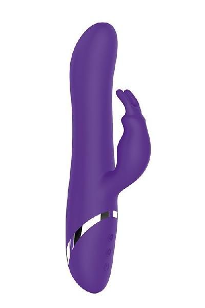Фиолетовый вибратор-кролик с пуш-эффектом NAGHI NO.39 RECHARGEABLE THRUSTER VIBE - 15 см. от Tonga