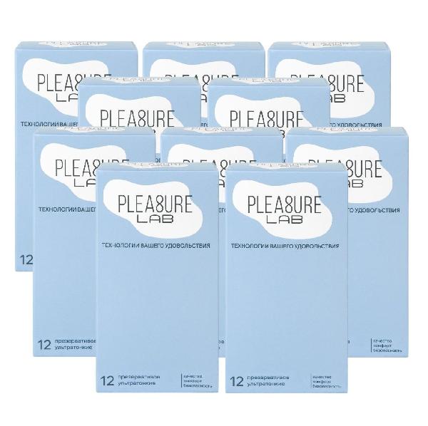 Набор из 10 упаковок ультратонких презервативов Pleasure Lab (по 12 шт.) от Pleasure Lab