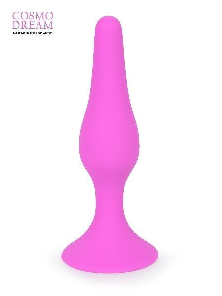 Розовая анальная втулка с ограничителем - 10 см. от Bior toys