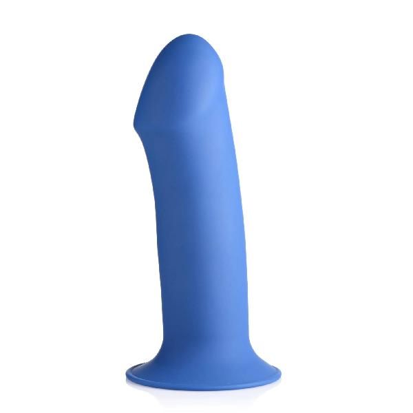 Синий гибкий фаллоимтатор Thick Phallic Dildo - 17,5 см. от XR Brands