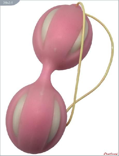 Розовые вагинальные шарики для тренировки интимных мышц от Eroticon