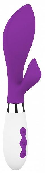 Фиолетовый вибратор-кролик Achelois - 21,8 см. от Shots Media BV