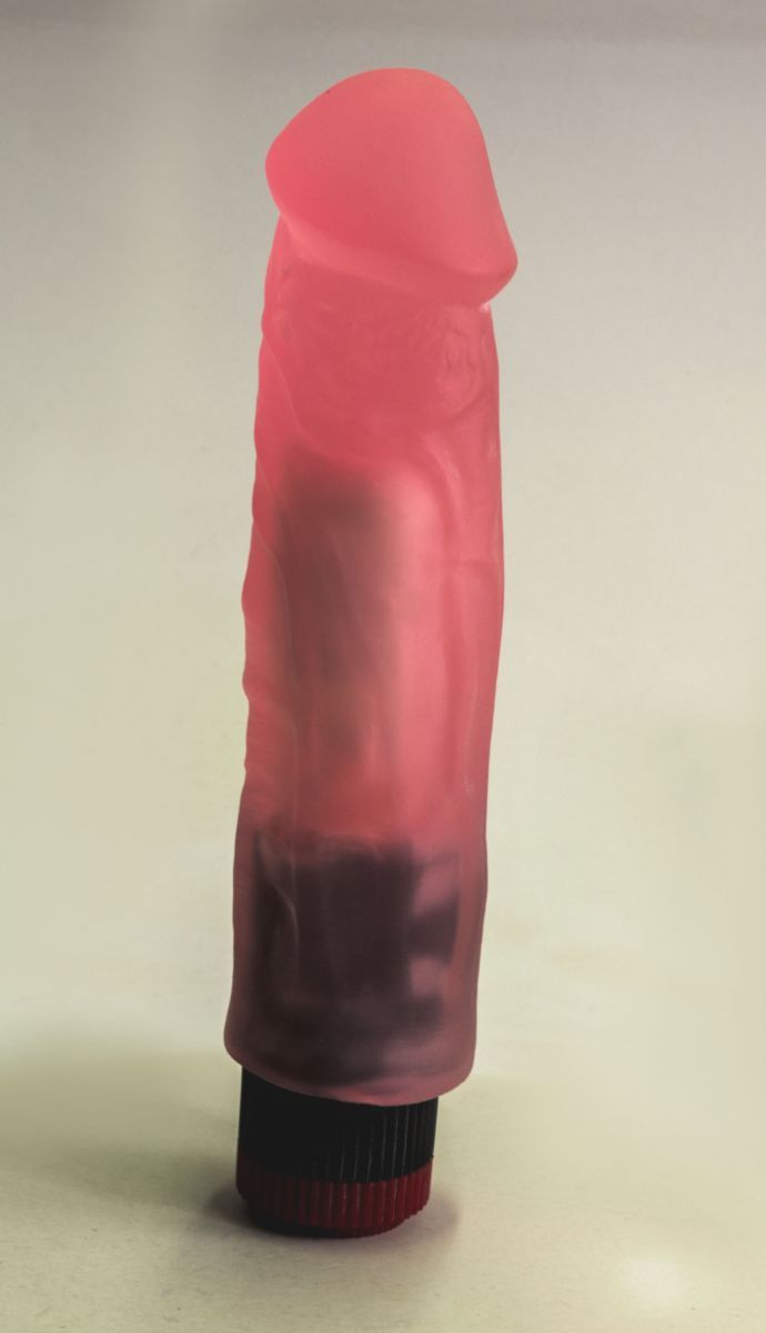 Розовый вибромассажер в виде фаллоса с венками - 18,5 см. от LOVETOY (А-Полимер)