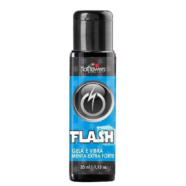 Стимулирующий гель Flash Menta Extra Forte с ароматом мяты и эффектом вибрации - 35 мл. от HotFlowers