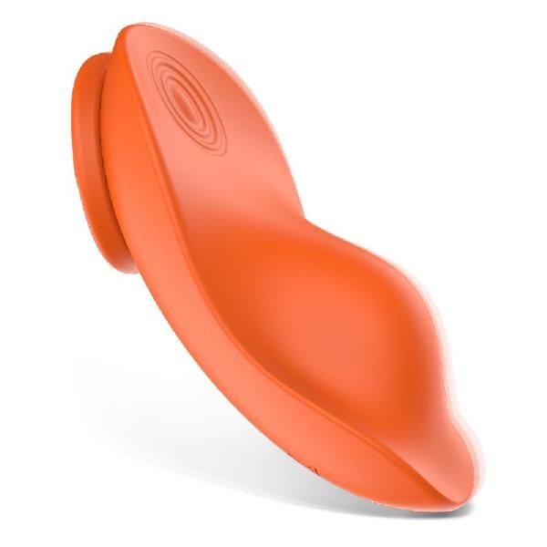 Оранжевая вибровкладка в трусики с пультом ДУ от S-HANDE