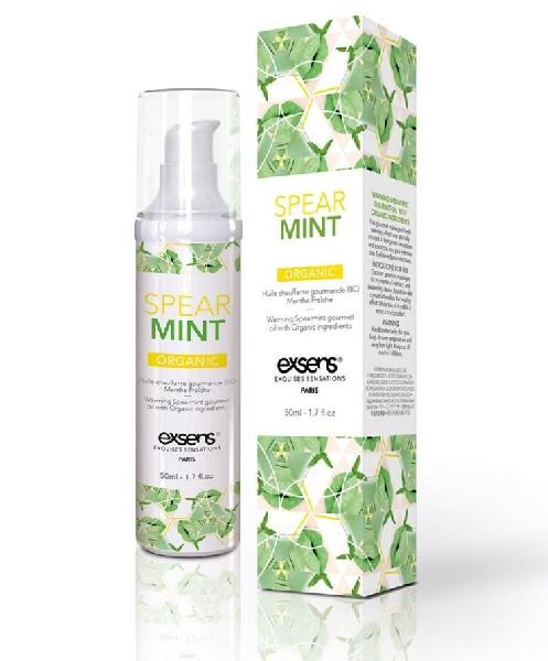 Разогревающее массажное масло Gourmet Spearmint Organic с органическими ингредиентами - 50 мл. от Exsens